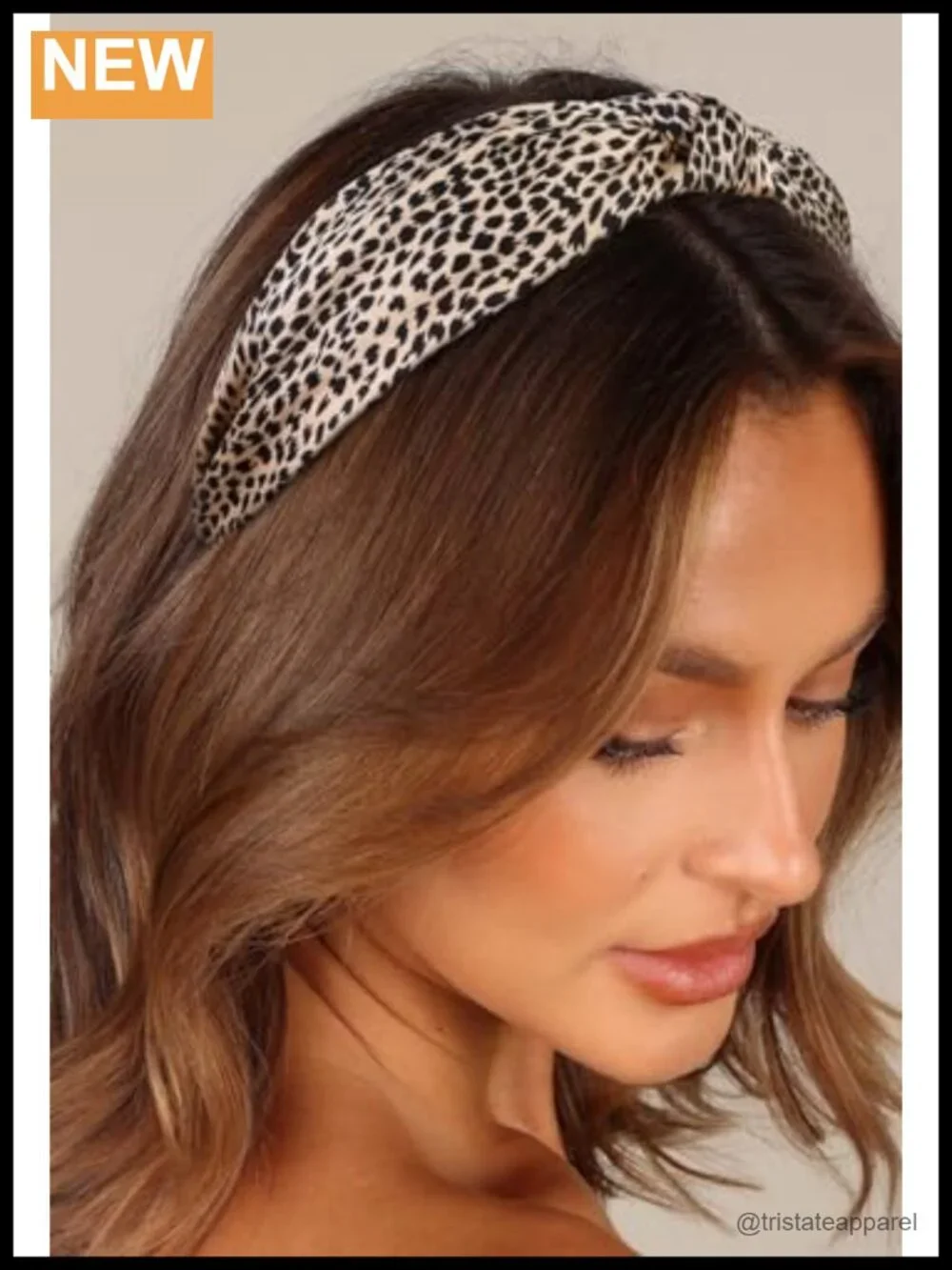 Knotted Top Knot Non-Slip Headbands for Women Girls 4PCS Leopard Print